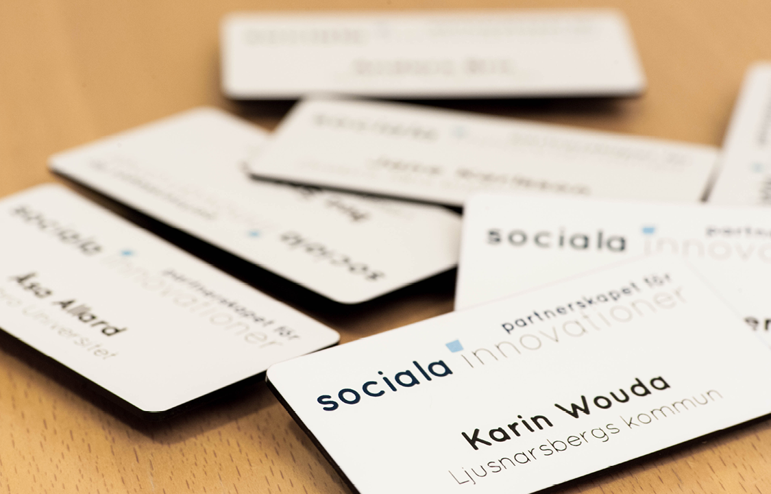 Namnskyltar Partnerskapet för sociala innovationer