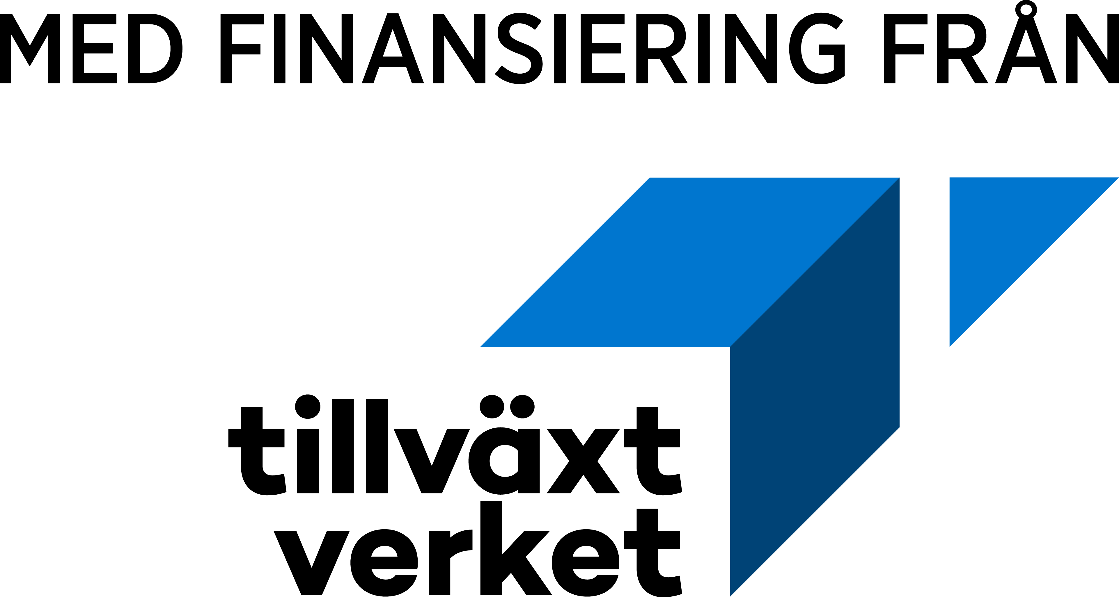 Med finanisering av Tillväxtverket logotyp
