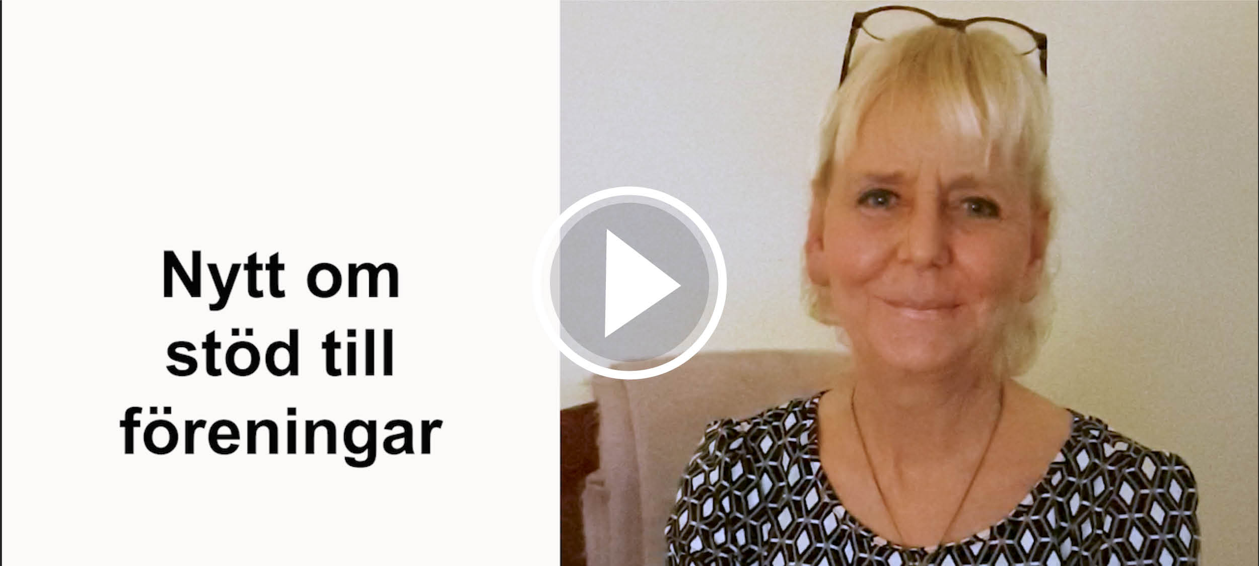 Nytt om föreningsstöd - klicka på bilden för att se filmklippet
